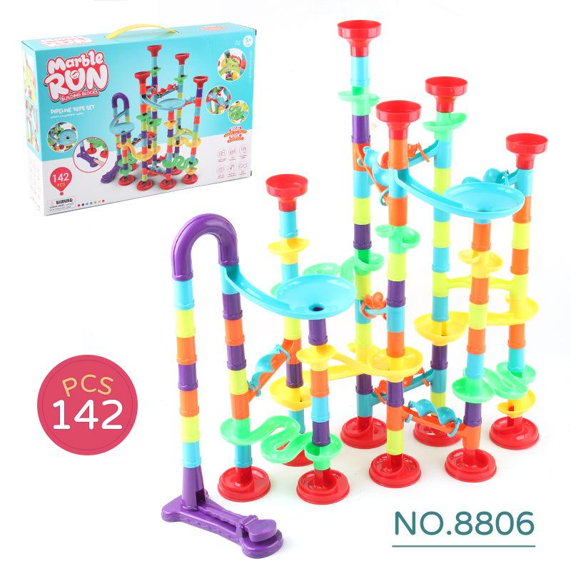 142PC Marble Run Super Set гигантские строительные блоки с дорожкой и катящимися шариками образовательная конструкторская детская игрушка прочный пластик разноцветный
142PC Marble Run Super Set гигантские строительные блоки с дорожкой и катящимися шариками образовательная конструкторская детская игрушка прочный пластик разноцветный