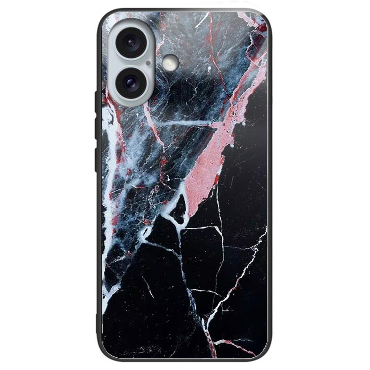 For iPhone 16 Case Lightweight Tempered Glass Back TPU Phone Cover Pattern Printed Black Marble
For iPhone 16 Case Lightweight Tempered Glass Back TPU Phone Cover Pattern Printed Black Marble