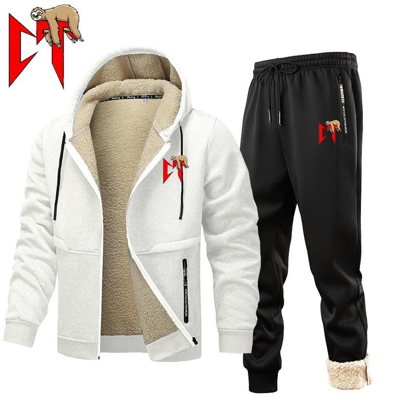 Men s Suit Two-Piece Tracksuit Plush Thickened Warm Sports Jacket+Trousers Sports Suit Winter Outdoor Casual Hoodie Sportswear 2XL
Men s Suit Two-Piece Tracksuit Plush Thickened Warm Sports Jacket+Trousers Sports Suit Winter Outdoor Casual Hoodie Sportswear 2XL
