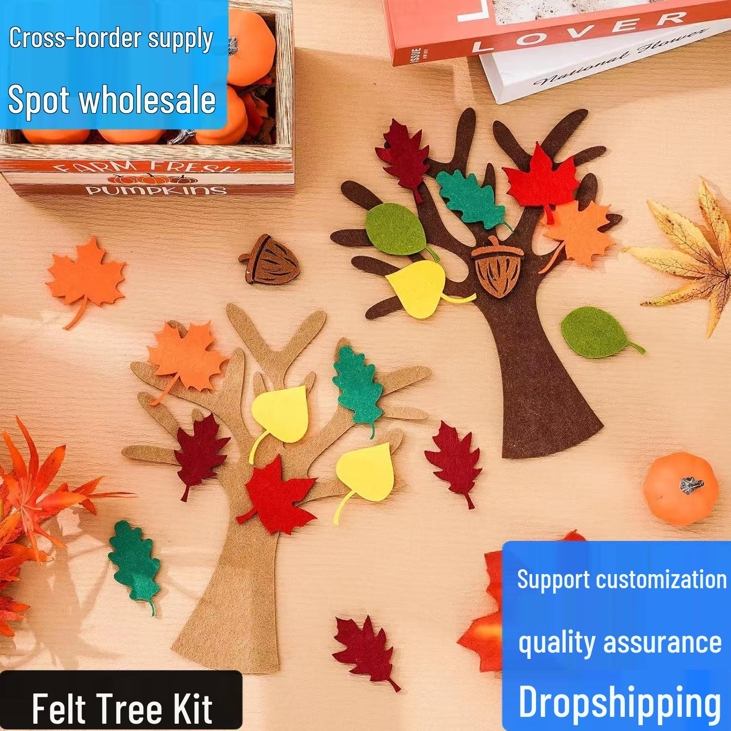 96-Piece Felt Autumn Tree & Leaf DIY Craft Kit for Kids Multicolor; 96 felt pieces with 99 Velcro
96-Piece Felt Autumn Tree & Leaf DIY Craft Kit for Kids Multicolor; 96 felt pieces with 99 Velcro