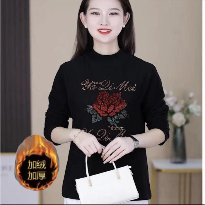 Winter new large size velvet thickened bottoming shirt femininity long sleeve t-shirt women s design sense thin shirt 4XL
Winter new large size velvet thickened bottoming shirt femininity long sleeve t-shirt women s design sense thin shirt 4XL