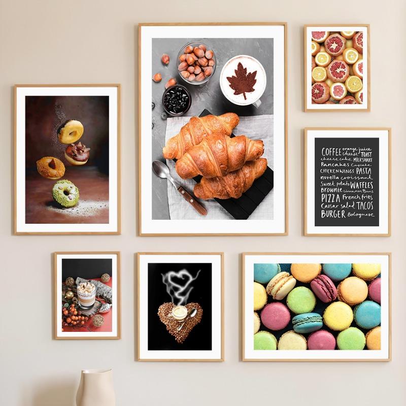 Modern Bread Macaroon Cake Coffee Poster and Prints Wall Art Canvas Paintings Pictures Cafe Room Home Kitchen Restaurant Decor 21cm×30cm NoFrame
Modern Bread Macaroon Cake Coffee Poster and Prints Wall Art Canvas Paintings Pictures Cafe Room Home Kitchen Restaurant Decor 21cm×30cm NoFrame