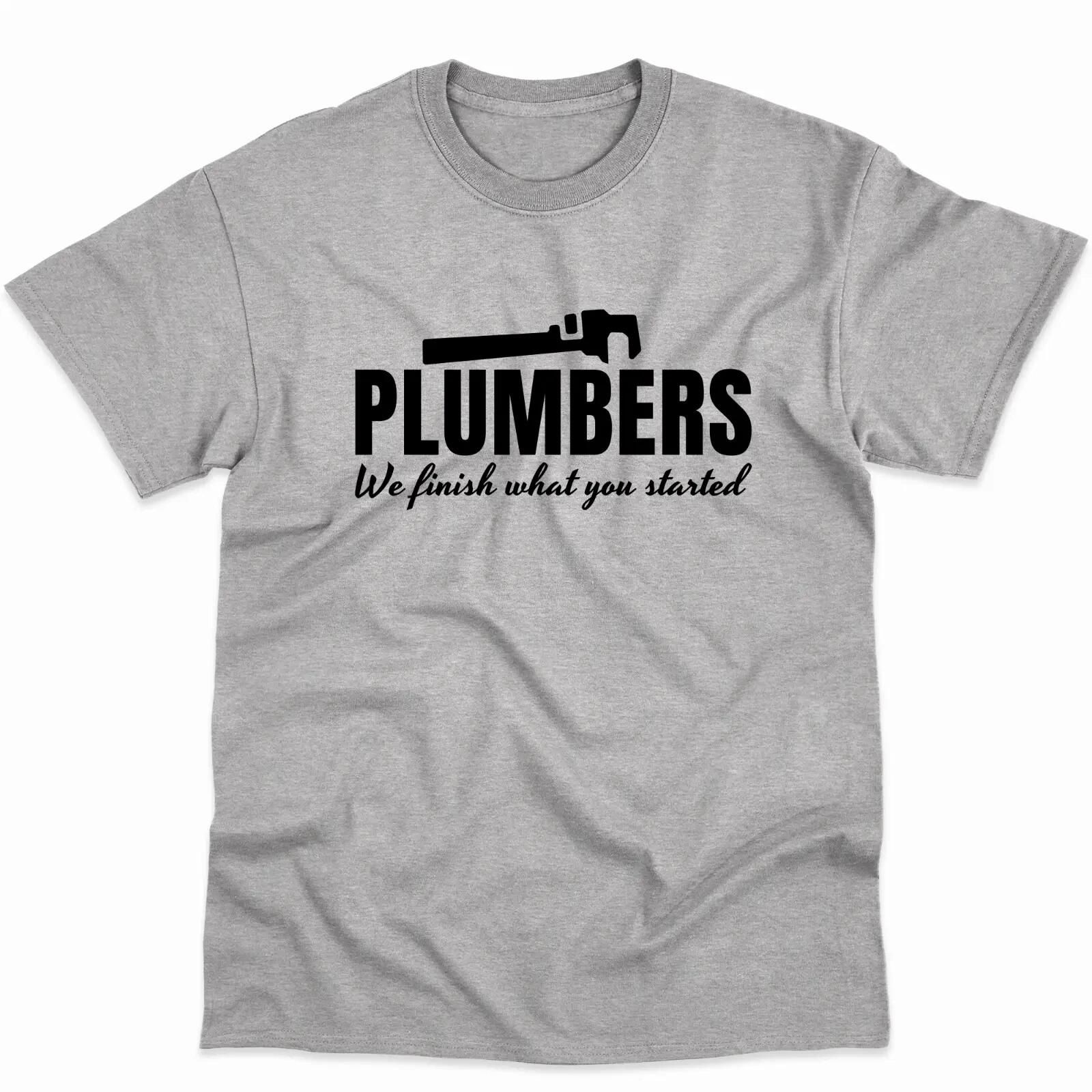 PLUMBERS We finish what you start - FUNNY SLOGAN Mens Tradesman T-Shirt S
PLUMBERS We finish what you start - FUNNY SLOGAN Mens Tradesman T-Shirt S