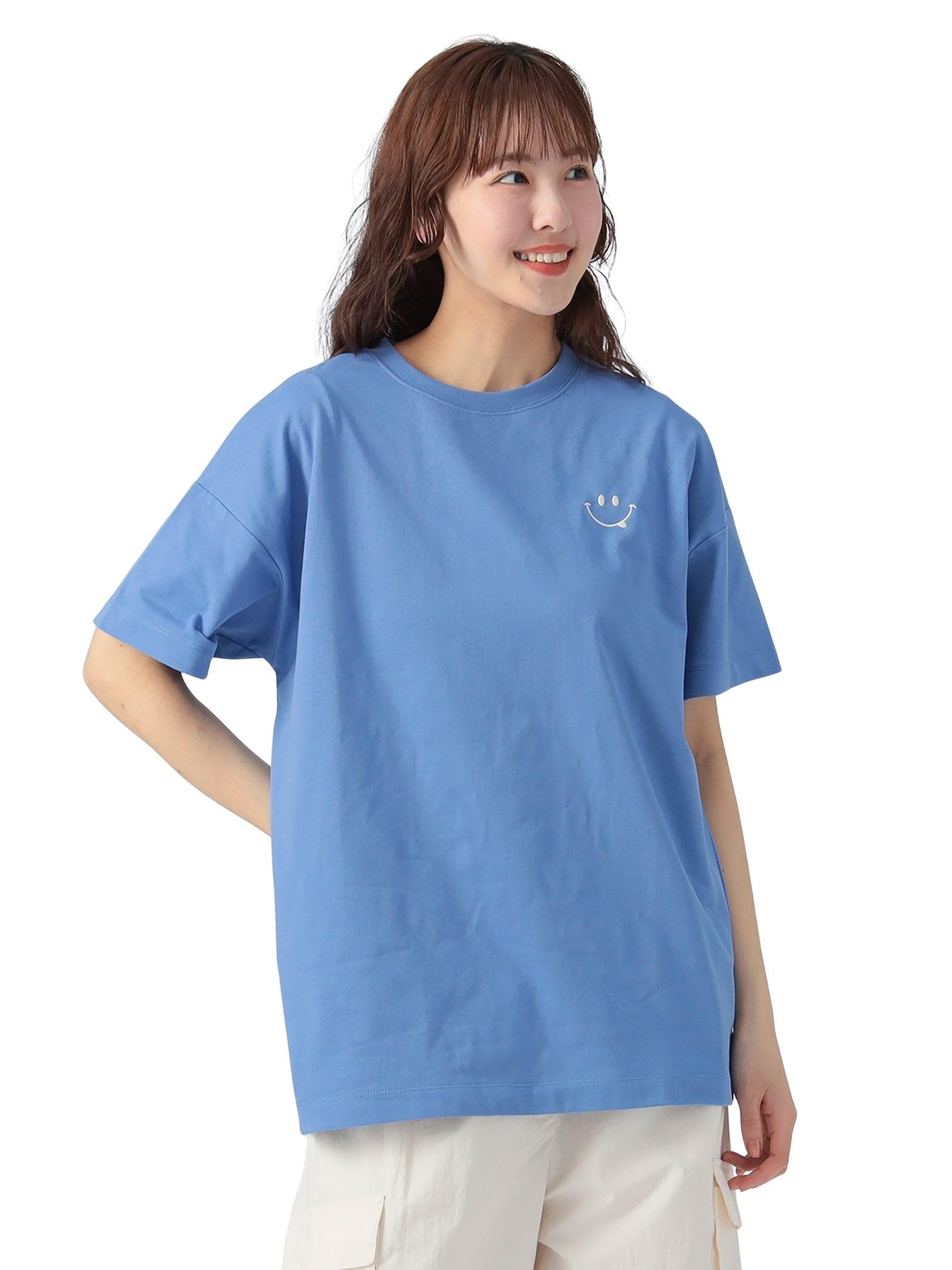 Футболка с принтом Beams Heart и вышивкой в виде улыбки, женская, один размер, синяя, синий
Футболка с принтом Beams Heart и вышивкой в виде улыбки, женская, один размер, синяя, синий