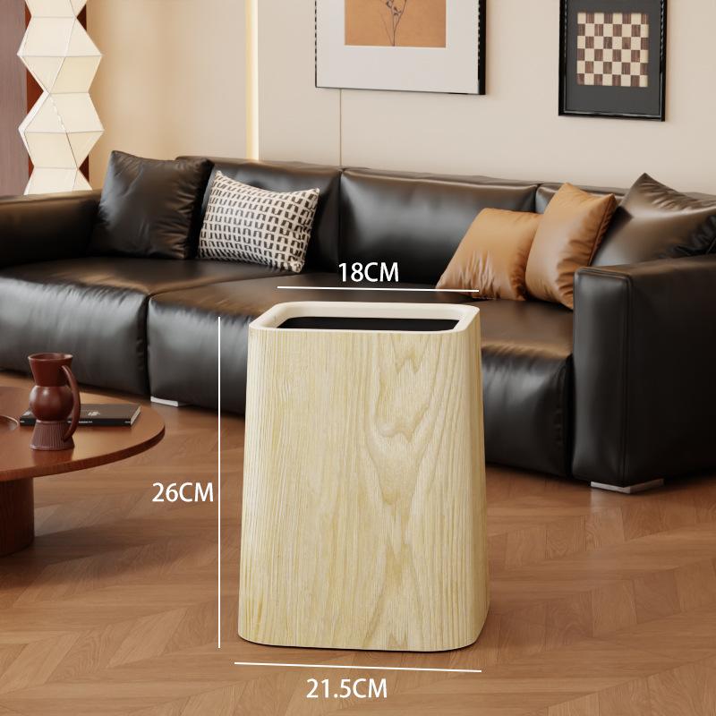 Wood Grain Trash Bin Vintage Creative Bedroom Kitchen New Chinese Style Hotel Large Bathroom Wastebasket
Wood Grain Trash Bin Vintage Creative Bedroom Kitchen New Chinese Style Hotel Large Bathroom Wastebasket