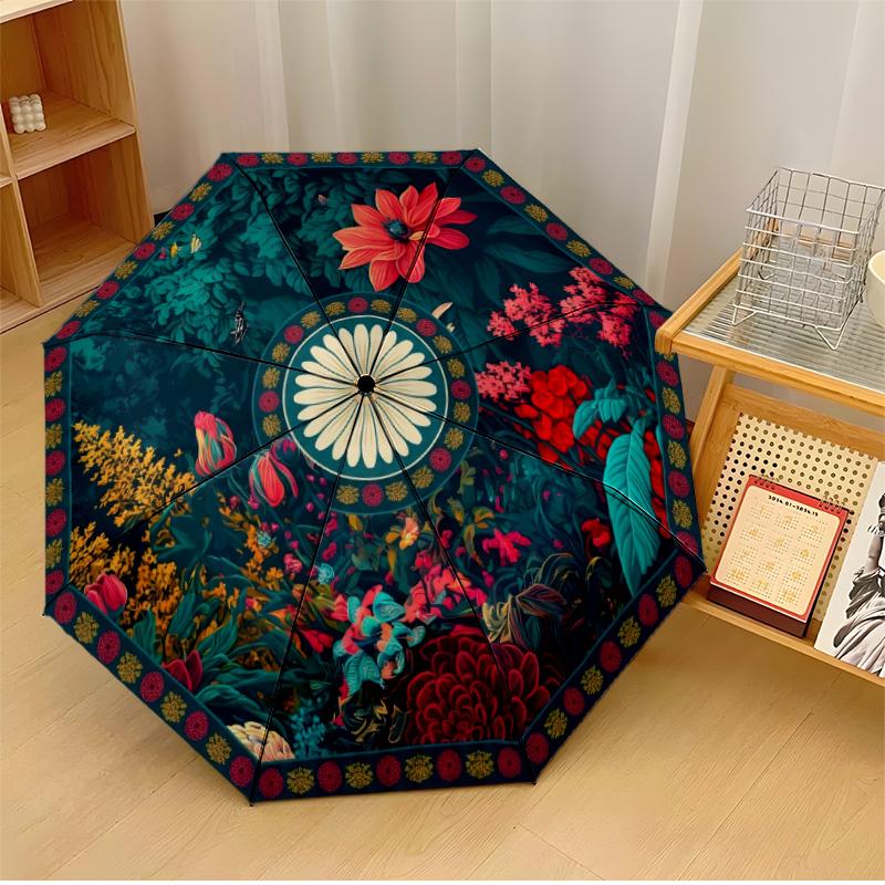 Floral Embroidery Design 1 Theme Automatic Umbrella Compact 8-Rib Design Sturdy Construction Durable Umbrella Stylish Accessory
Floral Embroidery Design 1 Theme Automatic Umbrella Compact 8-Rib Design Sturdy Construction Durable Umbrella Stylish Accessory