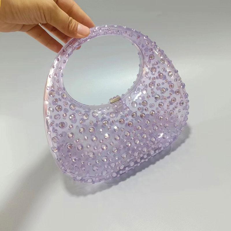 Diamond Women Bags Luxury Designer Handbags Rhinestones Box Transparent Acrylic Clutch Dresses Crescent Shoulder Crossbody Bag 21x20.5x6cm лавандовый
Diamond Women Bags Luxury Designer Handbags Rhinestones Box Transparent Acrylic Clutch Dresses Crescent Shoulder Crossbody Bag 21x20.5x6cm лавандовый