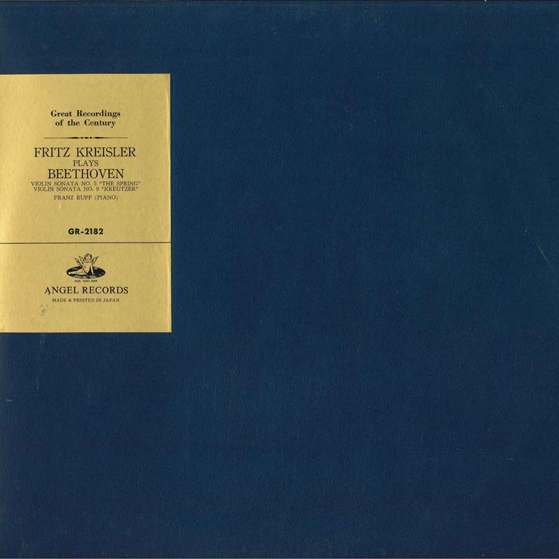 LP Record FRITZ KREISLER FRANZ RUPP Beethoven Violin Sonatas No. 5 Spr GR2182 ANGEL Japan Obi Classical
LP Record FRITZ KREISLER FRANZ RUPP Beethoven Violin Sonatas No. 5 Spr GR2182 ANGEL Japan Obi Classical
