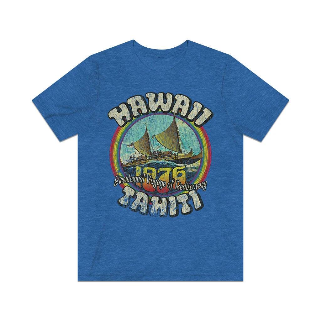 Hawaii to Tahiti Bicentennial Voyage of Rediscovery 1976 Vintage Men s T shirt S
Hawaii to Tahiti Bicentennial Voyage of Rediscovery 1976 Vintage Men s T shirt S