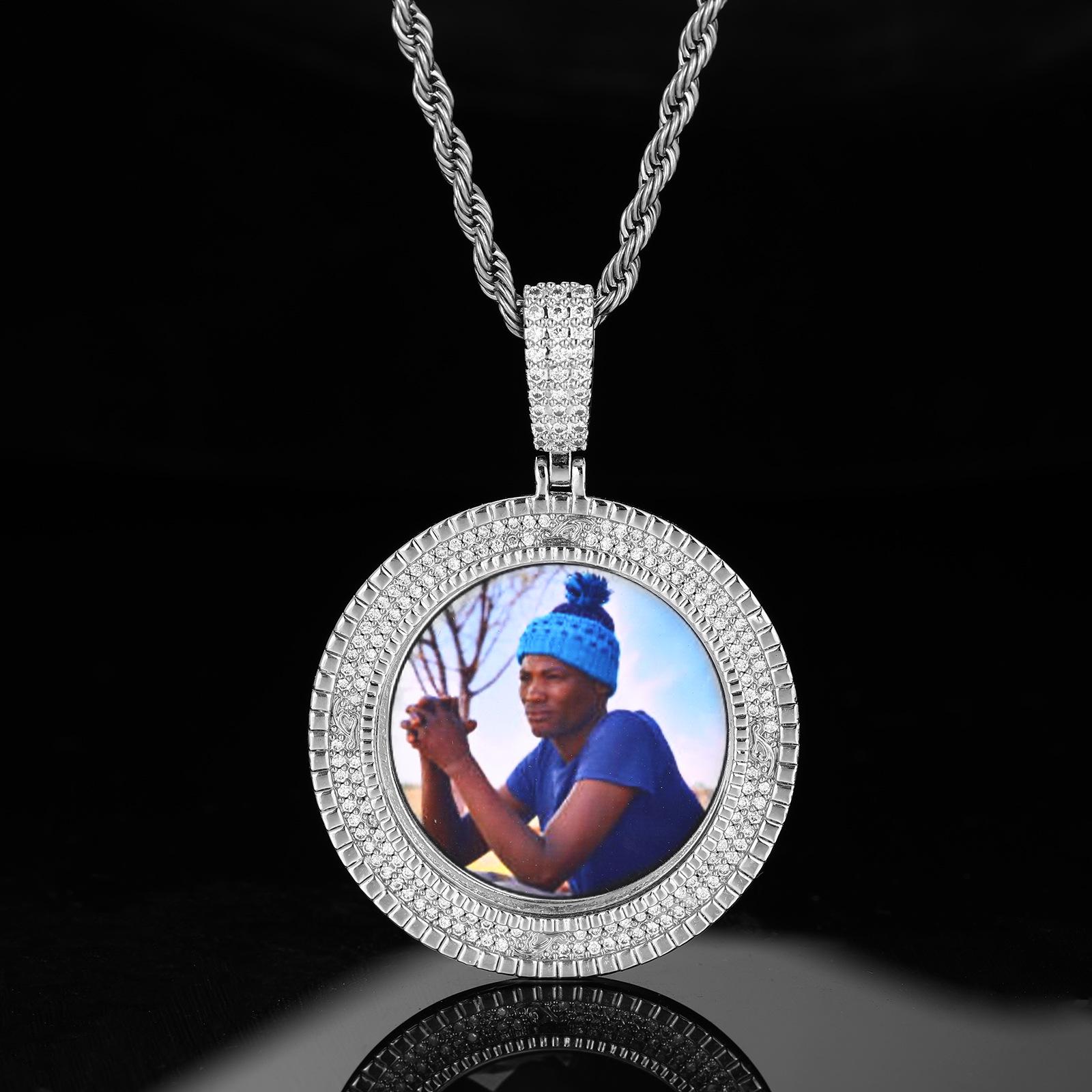 European Hip Hop Double Row Zircon Photo Pendant Necklace
European Hip Hop Double Row Zircon Photo Pendant Necklace