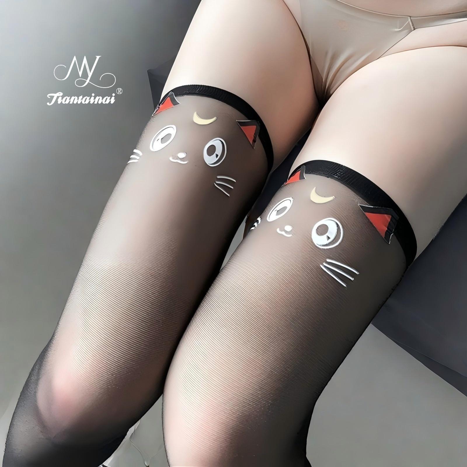 Cute girl kawaii wind stockings printed cartoon cat socks black silk two-dimensional animation socks Hardcover
Cute girl kawaii wind stockings printed cartoon cat socks black silk two-dimensional animation socks Hardcover