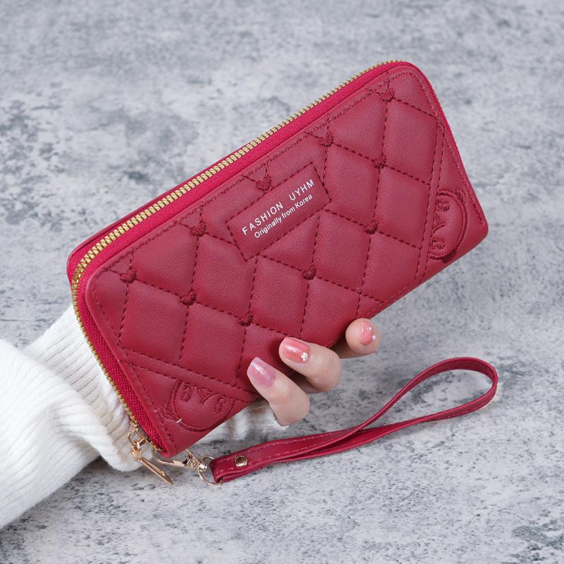 Spot summer handbag fresh and sweet long ladies purse solid color PU leather embroidered wallet
Spot summer handbag fresh and sweet long ladies purse solid color PU leather embroidered wallet