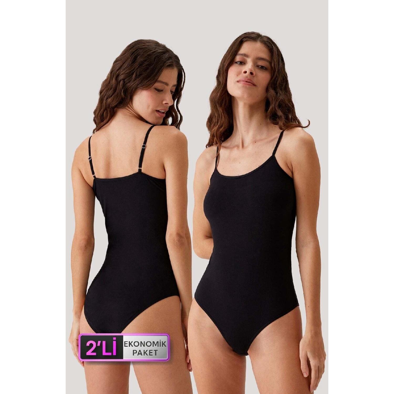 2-piece Economical Pack Black 3004 Thin Strap Basic Cotton Snap Fastener Body / Undershirt Set 36
2-piece Economical Pack Black 3004 Thin Strap Basic Cotton Snap Fastener Body / Undershirt Set 36