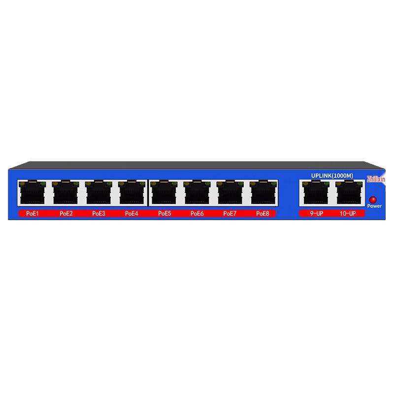 Chuanglixin 8-Port Unmanaged Fast PoE Switch with 2 Gigabit Uplinks, 24V
Chuanglixin 8-Port Unmanaged Fast PoE Switch with 2 Gigabit Uplinks, 24V