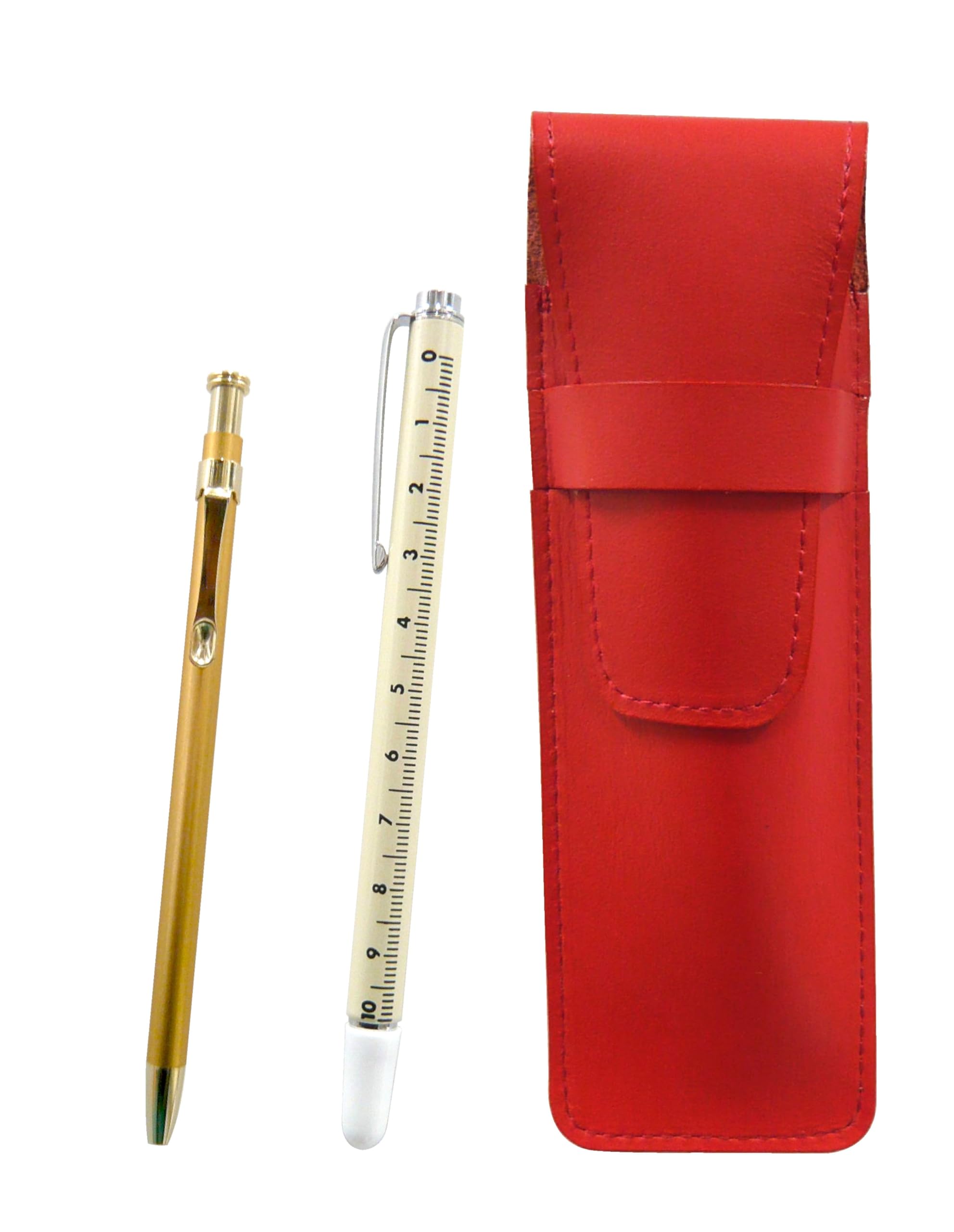 Slim cowhide pencil case red slide measure indicator stick and slim 60 ballpoint pen gold set ASR-708W-SV60KBP
Slim cowhide pencil case red slide measure indicator stick and slim 60 ballpoint pen gold set ASR-708W-SV60KBP