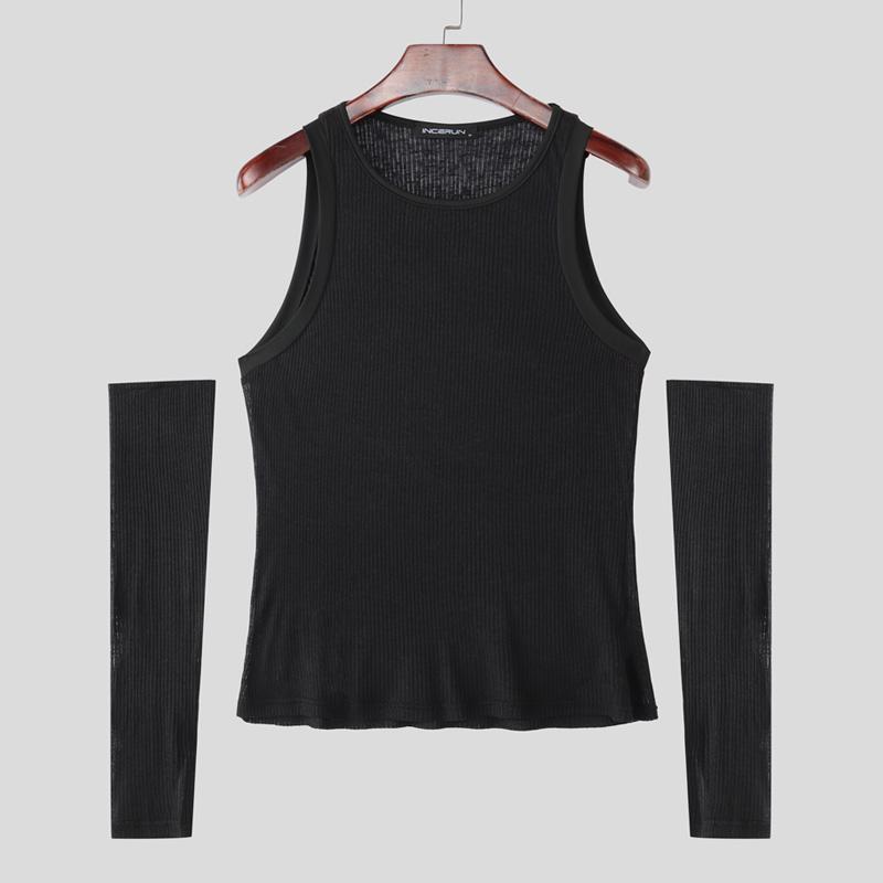 INCERUN Men Sleeveless Solid Rib Casual Fitted Tank Tops with Oversleeve 3XL чёрный
INCERUN Men Sleeveless Solid Rib Casual Fitted Tank Tops with Oversleeve 3XL чёрный