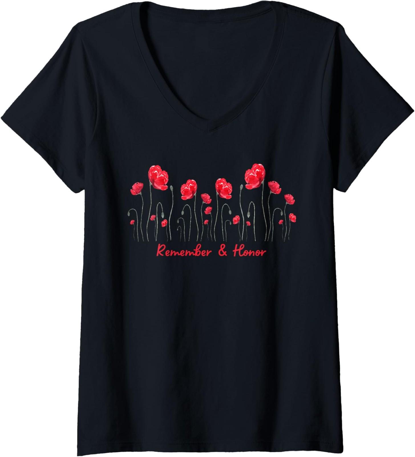 Veterans Day USA Memorial Day Red Poppy Flower Ladies V-Neck Tshirt 5XL різнокольоровий
Veterans Day USA Memorial Day Red Poppy Flower Ladies V-Neck Tshirt 5XL різнокольоровий