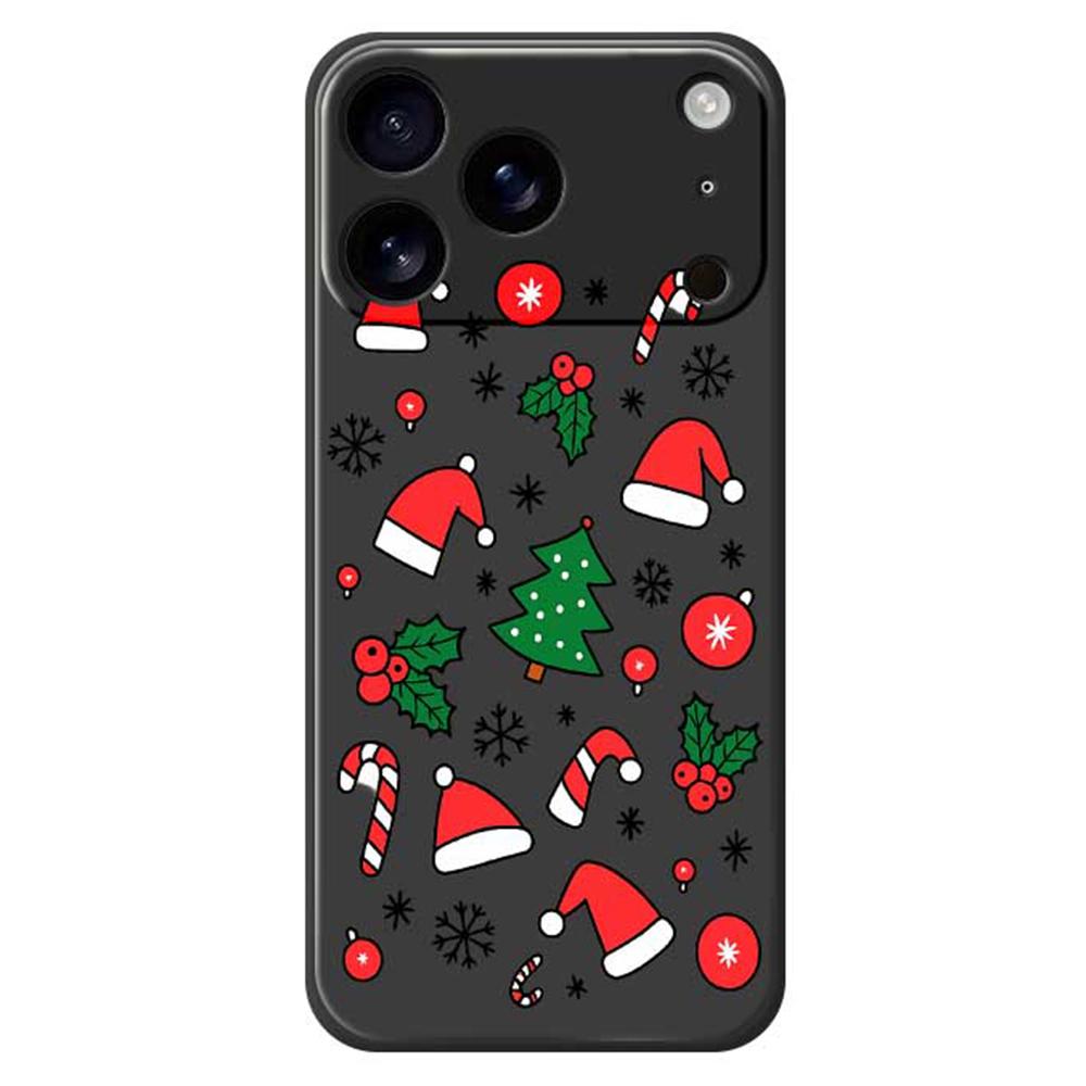 For iPhone 17 Pro Case Santa Hats and Canes Pattern Printing Straight Edge TPU Phone Back Cover Black
For iPhone 17 Pro Case Santa Hats and Canes Pattern Printing Straight Edge TPU Phone Back Cover Black