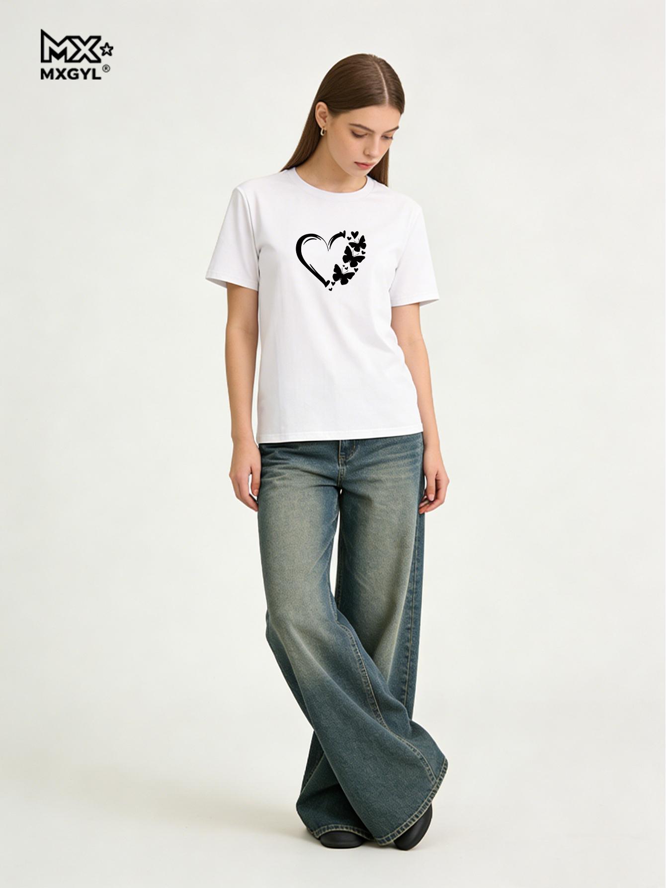 Lovely Heart Butterfly Printed T-shirts For Women High Quality Breathable Tees Ladies Home Outdoor Casual Sports Fashion Tops M белый
Lovely Heart Butterfly Printed T-shirts For Women High Quality Breathable Tees Ladies Home Outdoor Casual Sports Fashion Tops M белый