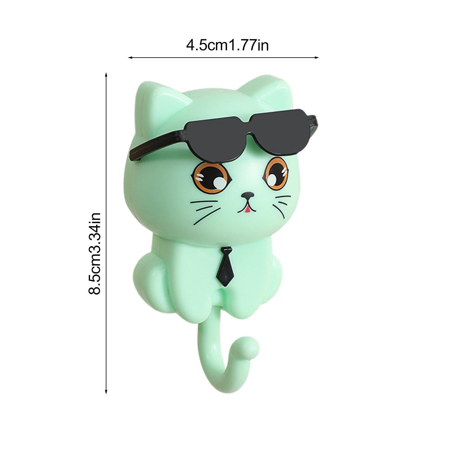 Мультяшные кошачьи крючки в солнцезащитных очках, гравитационно-индукционные котята, самоклеящиеся, вешалки для зонтов и полотенец, полки для хранения на стену зелёный
Мультяшные кошачьи крючки в солнцезащитных очках, гравитационно-индукционные котята, самоклеящиеся, вешалки для зонтов и полотенец, полки для хранения на стену зелёный