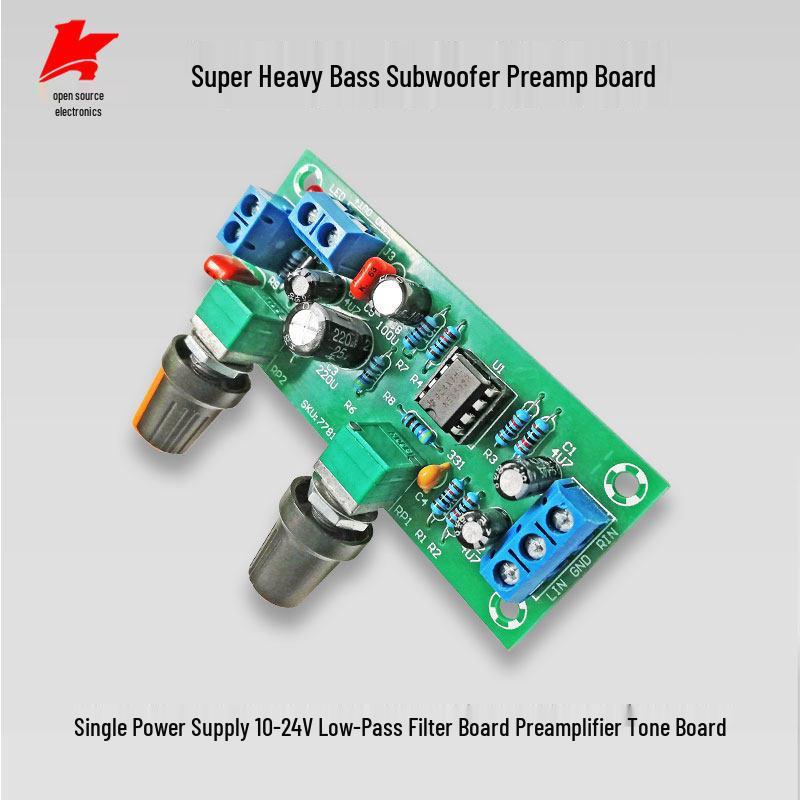 Single Power 10-24V Low-Pass Subwoofer Preamp & Tone Control Board Others
Single Power 10-24V Low-Pass Subwoofer Preamp & Tone Control Board Others