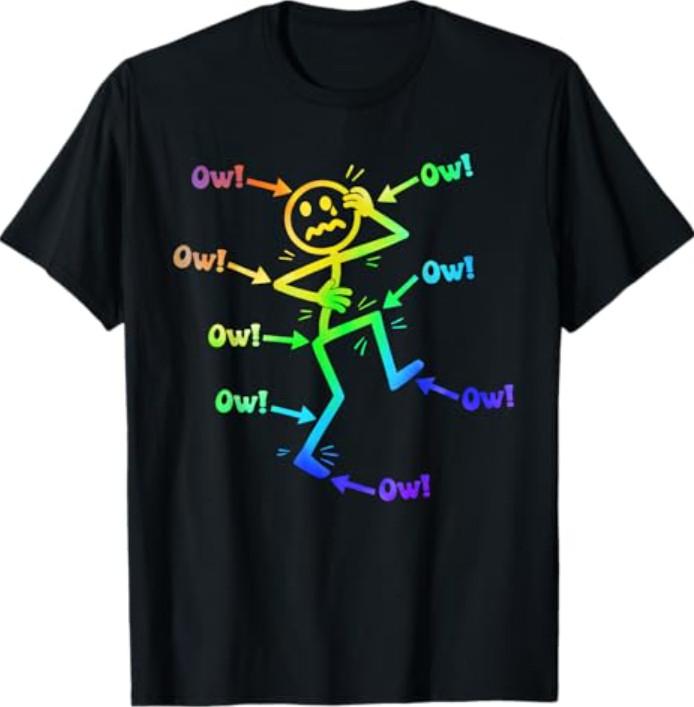 Ow Ow Ow Funny Chronic Pain Awareness Comedy Stick Character T-Shirt 5XL різнокольоровий
Ow Ow Ow Funny Chronic Pain Awareness Comedy Stick Character T-Shirt 5XL різнокольоровий