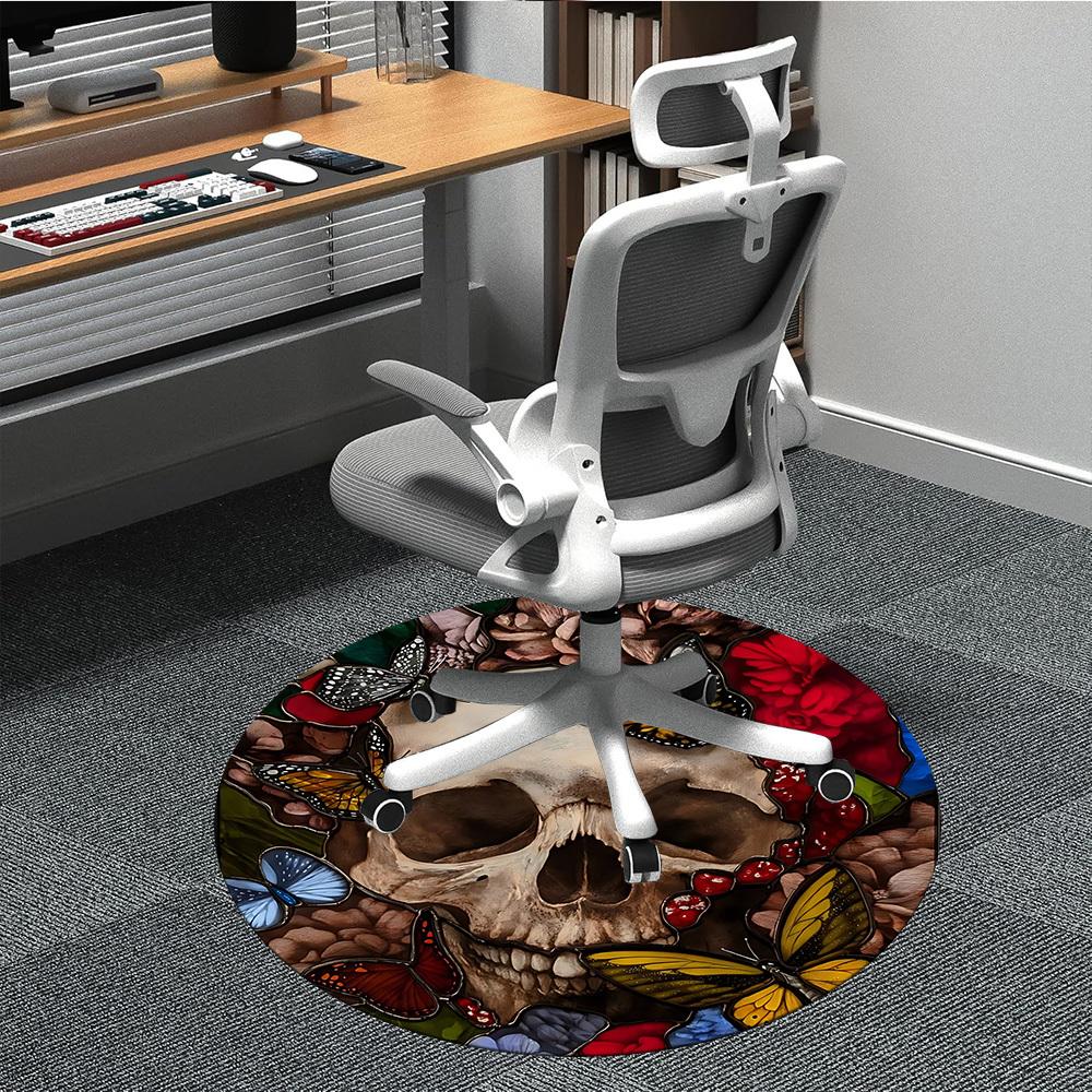 1pc Floral Skull Artwork Chair Carpet for Office Non-Slip, Machine Washable Rug for Office, Room - Holiday Decor, Machine Made yy251016136 80cm by 80cm
1pc Floral Skull Artwork Chair Carpet for Office Non-Slip, Machine Washable Rug for Office, Room - Holiday Decor, Machine Made yy251016136 80cm by 80cm