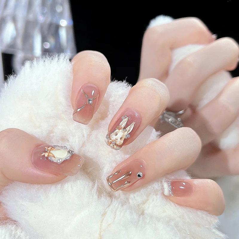 Douyin Hot Style White Rabbit Wearable Nail Stickers - Short, Pure Desire False Nails Glue Type
Douyin Hot Style White Rabbit Wearable Nail Stickers - Short, Pure Desire False Nails Glue Type