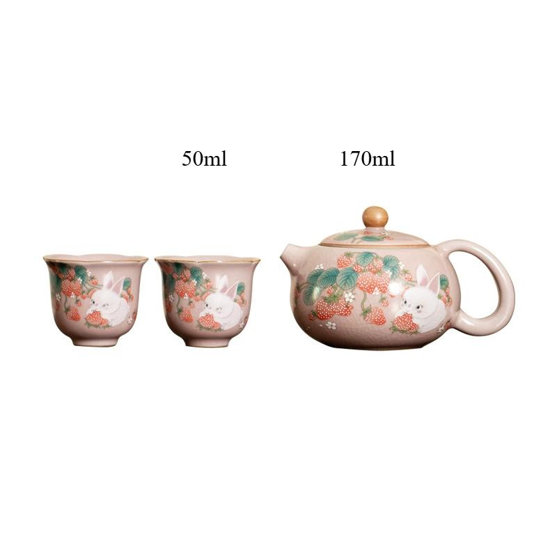 Старинная розовая чашка Ru Kiln с изображением клубничного кролика, 1 горшок, 2 чашки, китайский чайник для заваривания чая Xishi, набор для заваривания чая и чайных чашек, чайный сервиз Kung Fu
Старинная розовая чашка Ru Kiln с изображением клубничного кролика, 1 горшок, 2 чашки, китайский чайник для заваривания чая Xishi, набор для заваривания чая и чайных чашек, чайный сервиз Kung Fu