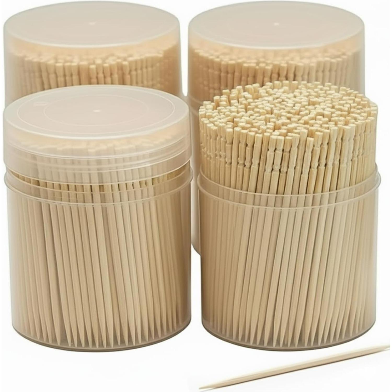 Traditional Single Point Disposable Wooden Toothpicks for Food, Made from Bamboo Wood, Bulk (2,000), 500 per, 4 Containers A5
Traditional Single Point Disposable Wooden Toothpicks for Food, Made from Bamboo Wood, Bulk (2,000), 500 per, 4 Containers A5