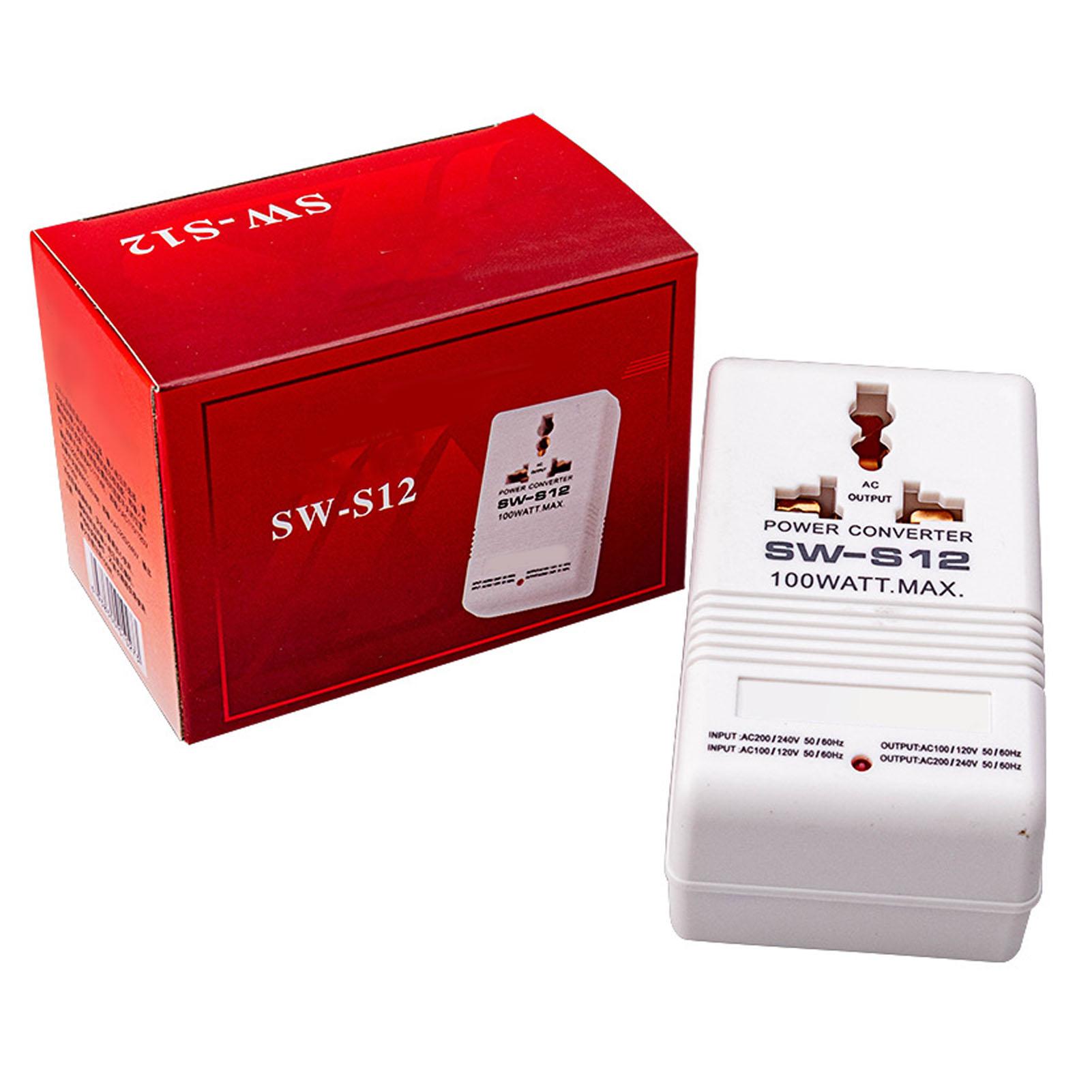 SWS12 Power Converter 100W 2 Way Foreign Electricity Transformer for Home Appliances US Plug
SWS12 Power Converter 100W 2 Way Foreign Electricity Transformer for Home Appliances US Plug