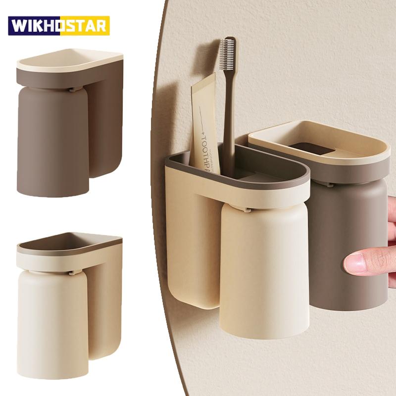Wall Mounted Toothbrush Holder 2 In 1 Toothbrush Storage Rack Creative Inverted Toothbrush Cup Drain Rack Bathroom Accessories коричневий
Wall Mounted Toothbrush Holder 2 In 1 Toothbrush Storage Rack Creative Inverted Toothbrush Cup Drain Rack Bathroom Accessories коричневий