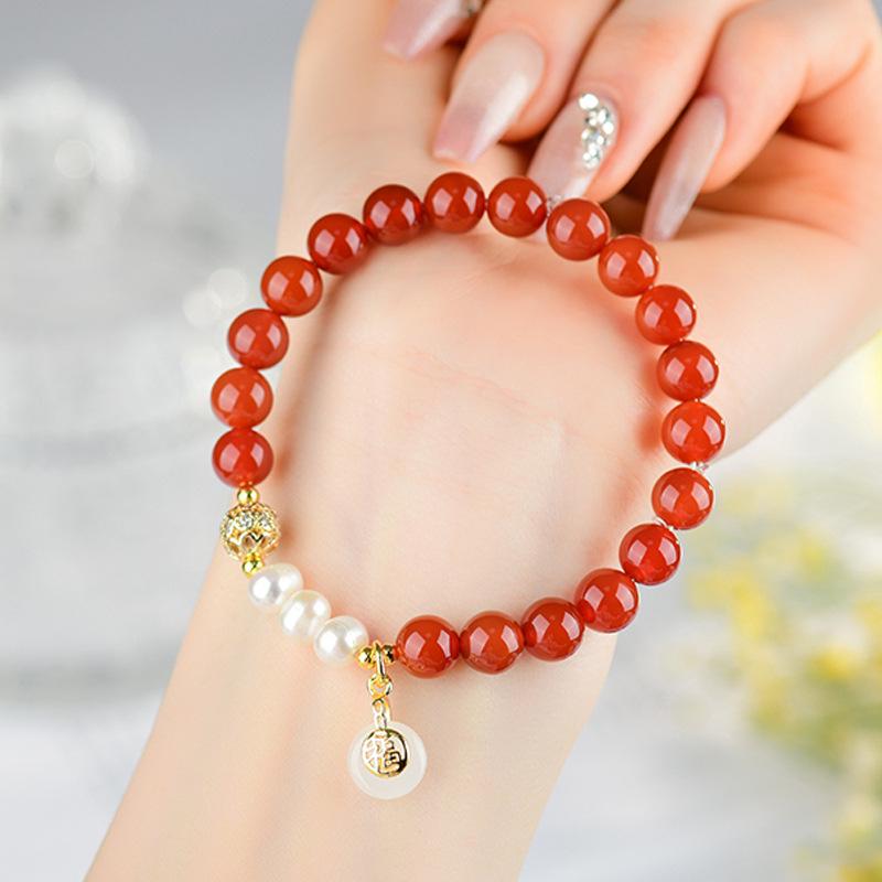 Red Agate Pearl Pi Xiu Bracelet - Chinese Style Women s Jewelry Gift for Girlfriend or Bestie
Red Agate Pearl Pi Xiu Bracelet - Chinese Style Women s Jewelry Gift for Girlfriend or Bestie