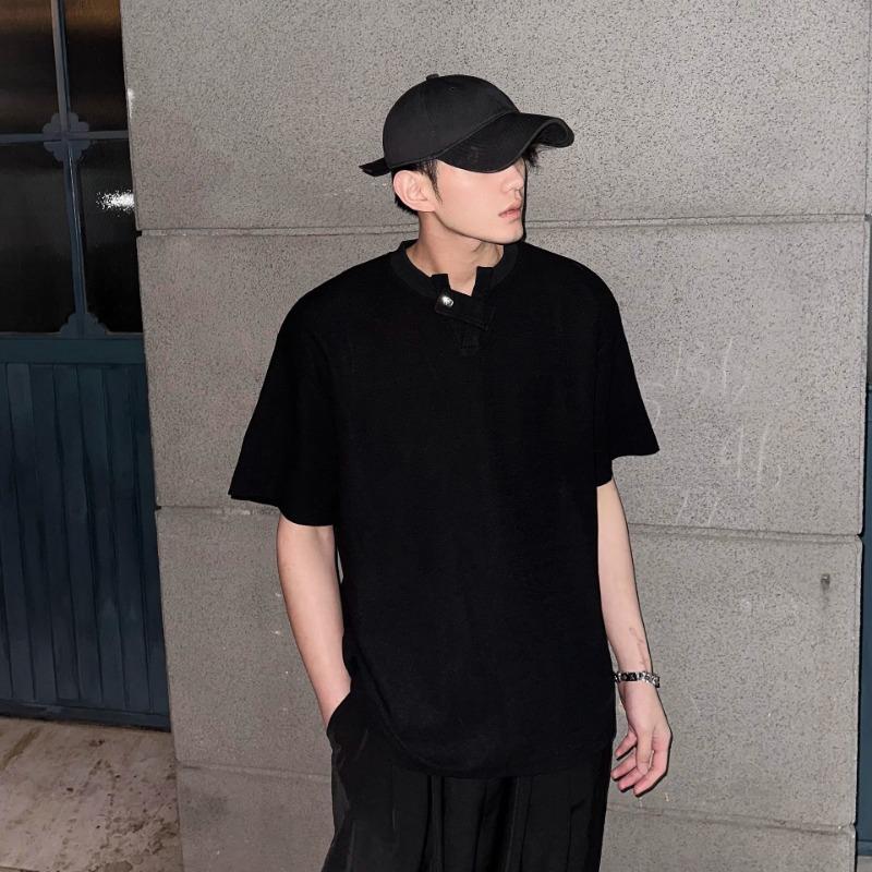 Men Asymmetrical Placket Short Sleeve T Shirt Oversized Casual Crew Neck Top for Men M чёрный
Men Asymmetrical Placket Short Sleeve T Shirt Oversized Casual Crew Neck Top for Men M чёрный