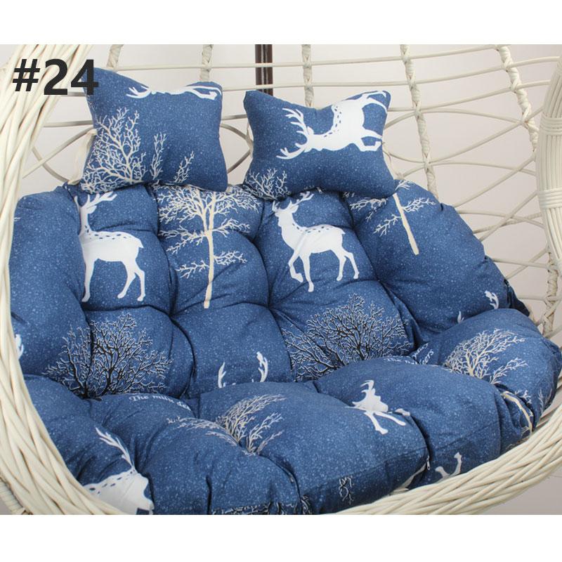 Ненаполненная или Наполненная Подвесная Качель Яйцо Корзина Двухместное Кресло Чехол для Подушки Папасан Круглая Съемная Наволочка Для Дома Патио Unfilled 145x100cm