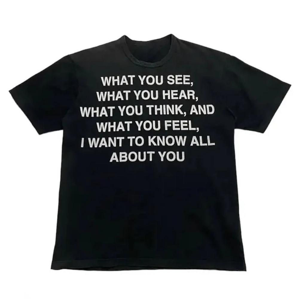 2023 Vintage Y2K Hip Hop Men Tee Letter Print 2000s Streetwear Simple Short Sleeve Summer Reduced Letter Tee Harajuku Shirt S
2023 Vintage Y2K Hip Hop Men Tee Letter Print 2000s Streetwear Simple Short Sleeve Summer Reduced Letter Tee Harajuku Shirt S