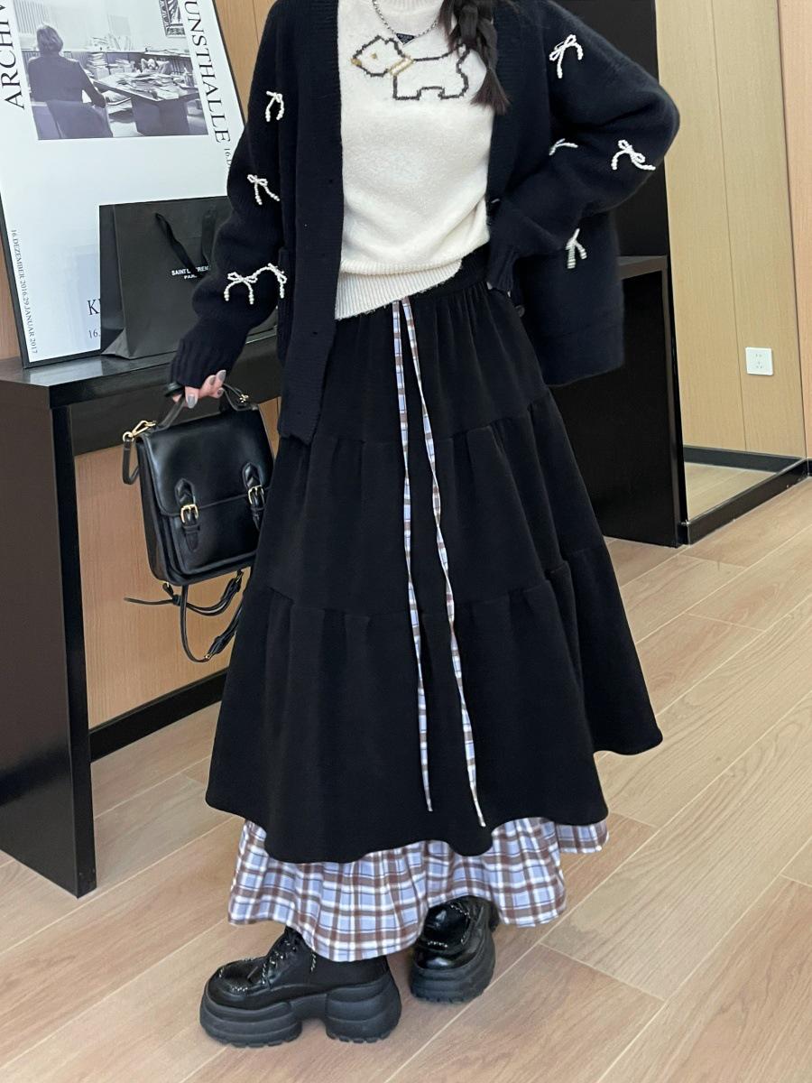 Plus Size Japanese-Style Coffee Brown Corduroy Plaid Skirt for Spring and Autumn Small чёрный
Plus Size Japanese-Style Coffee Brown Corduroy Plaid Skirt for Spring and Autumn Small чёрный