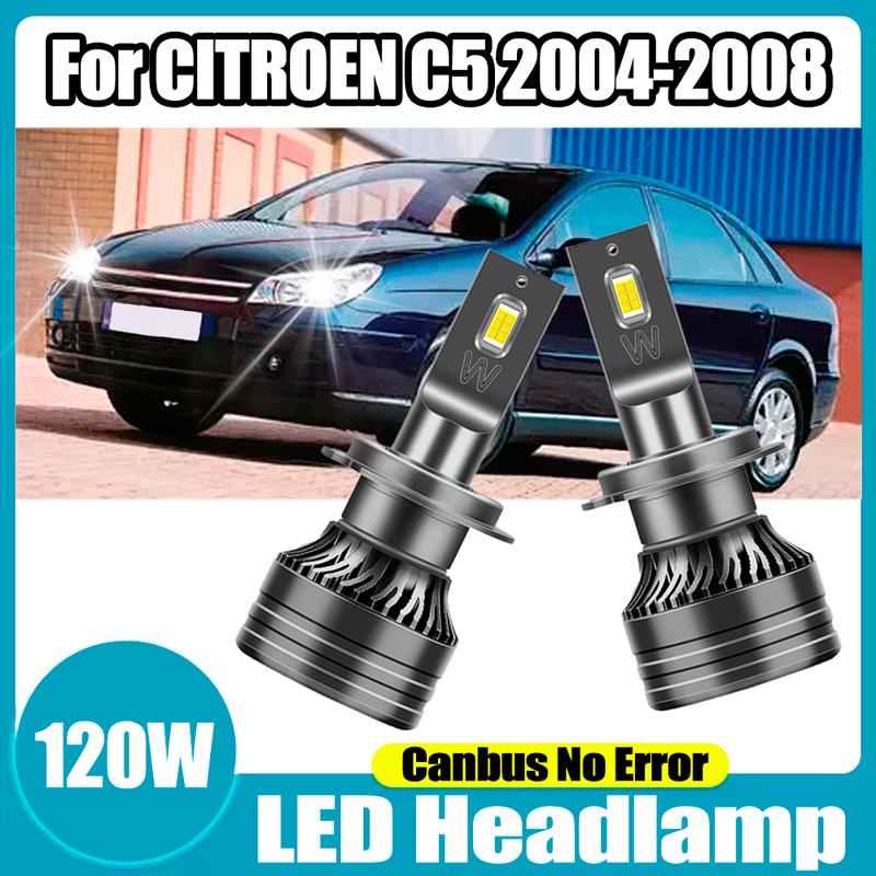 2PCS H7 Car Headlight CSP Chips 120W 20000LM LED Headlight Canbus No Error 6000K White LED Headlamp 12V For CITROEN C5 2004-2008 H7
2PCS H7 Car Headlight CSP Chips 120W 20000LM LED Headlight Canbus No Error 6000K White LED Headlamp 12V For CITROEN C5 2004-2008 H7