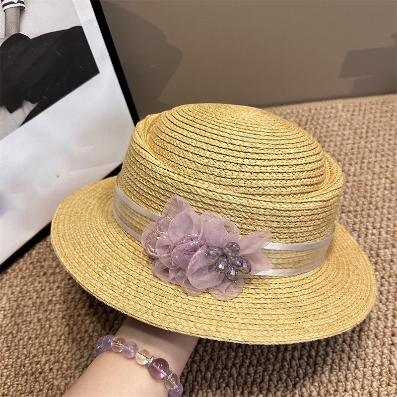 New versatile temperament beach travel sun hat women spring summer Elegant flower countryside vacation grass hat Adult (52-56CM) фіолетовий
New versatile temperament beach travel sun hat women spring summer Elegant flower countryside vacation grass hat Adult (52-56CM) фіолетовий
