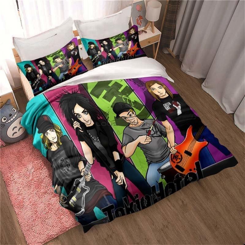 Новый комплект постельного белья Tokio Hotel с 3D-печатью, модная рок-группа, украшение для дома, мальчик, девочка, комплект постельного белья размера «king size», пододеяльник, наволочка EU Twin 135x200cm
Новый комплект постельного белья Tokio Hotel с 3D-печатью, модная рок-группа, украшение для дома, мальчик, девочка, комплект постельного белья размера «king size», пододеяльник, наволочка EU Twin 135x200cm