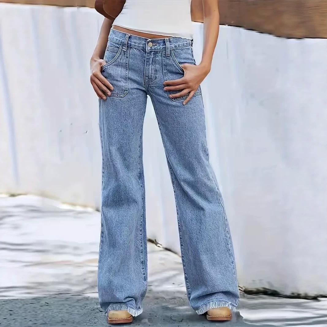 2026 Spring/Summer Women s European Style Wide-Leg Denim Pants with Large Pockets L светло-синий
2026 Spring/Summer Women s European Style Wide-Leg Denim Pants with Large Pockets L светло-синий