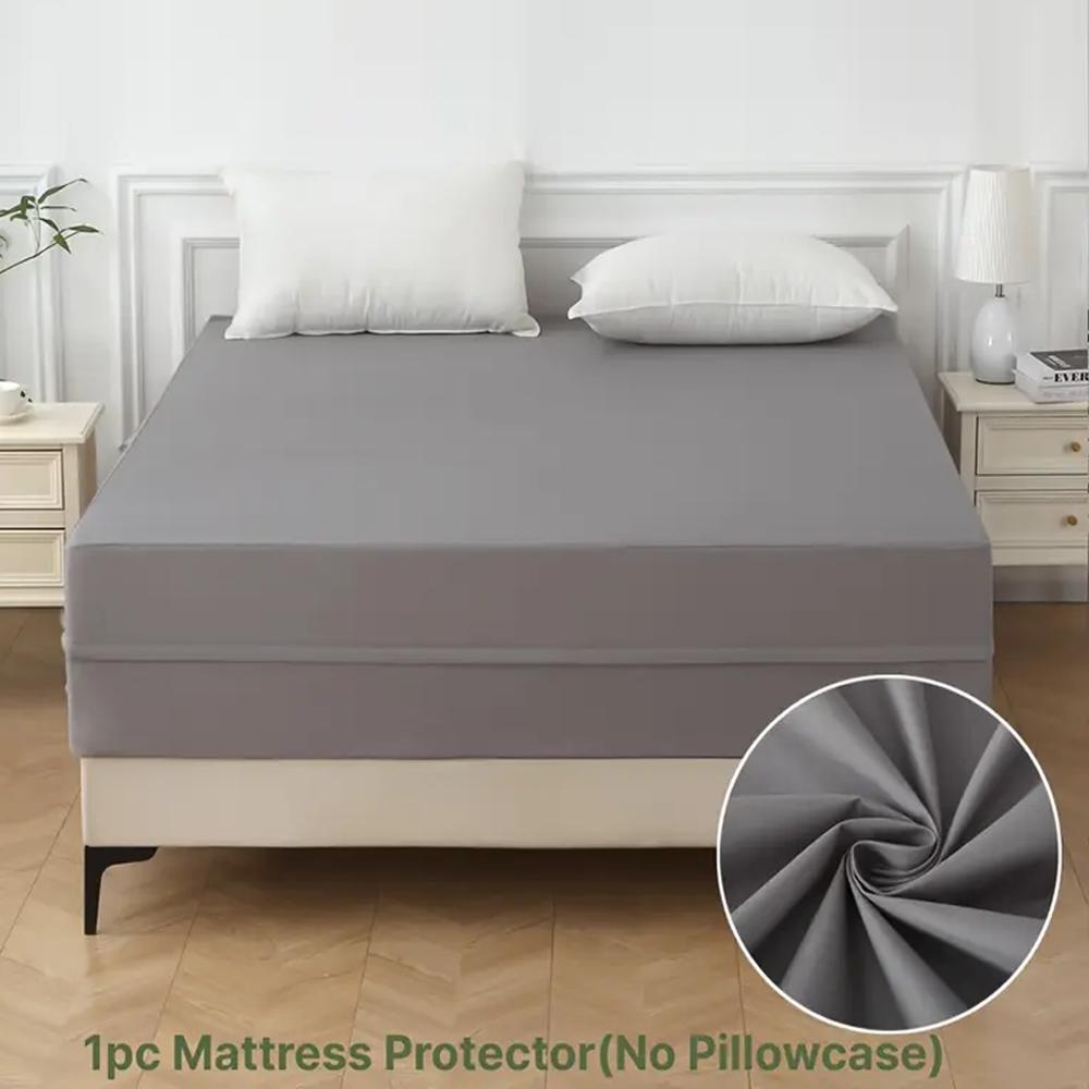 1pc 6-Sided Waterproof Mattress Protector, Dustproof Mattress Encasement with Zipper, Soft & Comfortable Mattress Cover 160x200cm сірий
1pc 6-Sided Waterproof Mattress Protector, Dustproof Mattress Encasement with Zipper, Soft & Comfortable Mattress Cover 160x200cm сірий