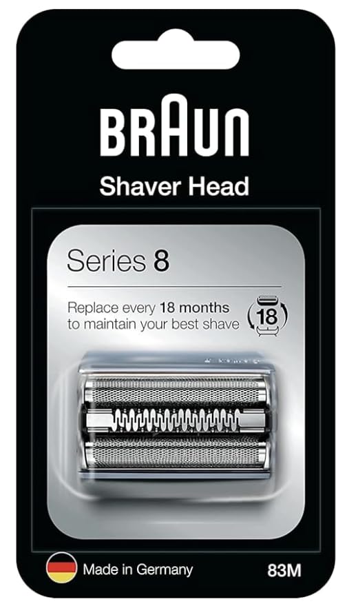 BRAUN Сменное лезвие для бритвы Braun, совместимое с версией Series 8 83M для сетчатого лезвия, внутреннее лезвие, встроенная кассета, серебристое (Зарубежный F/C83M)
BRAUN Сменное лезвие для бритвы Braun, совместимое с версией Series 8 83M для сетчатого лезвия, внутреннее лезвие, встроенная кассета, серебристое (Зарубежный F/C83M)