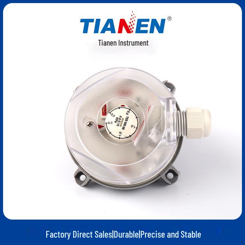 Tianen TEB930 Pressure Switch (500–2500Pa) - Micro Differential & Wind Pressure Switch
Tianen TEB930 Pressure Switch (500–2500Pa) - Micro Differential & Wind Pressure Switch