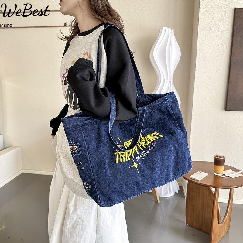 New Fashion Denim Bag Ladies Casual Shoulder Bag Large Capacity Versatile Tote Bag чорний
New Fashion Denim Bag Ladies Casual Shoulder Bag Large Capacity Versatile Tote Bag чорний