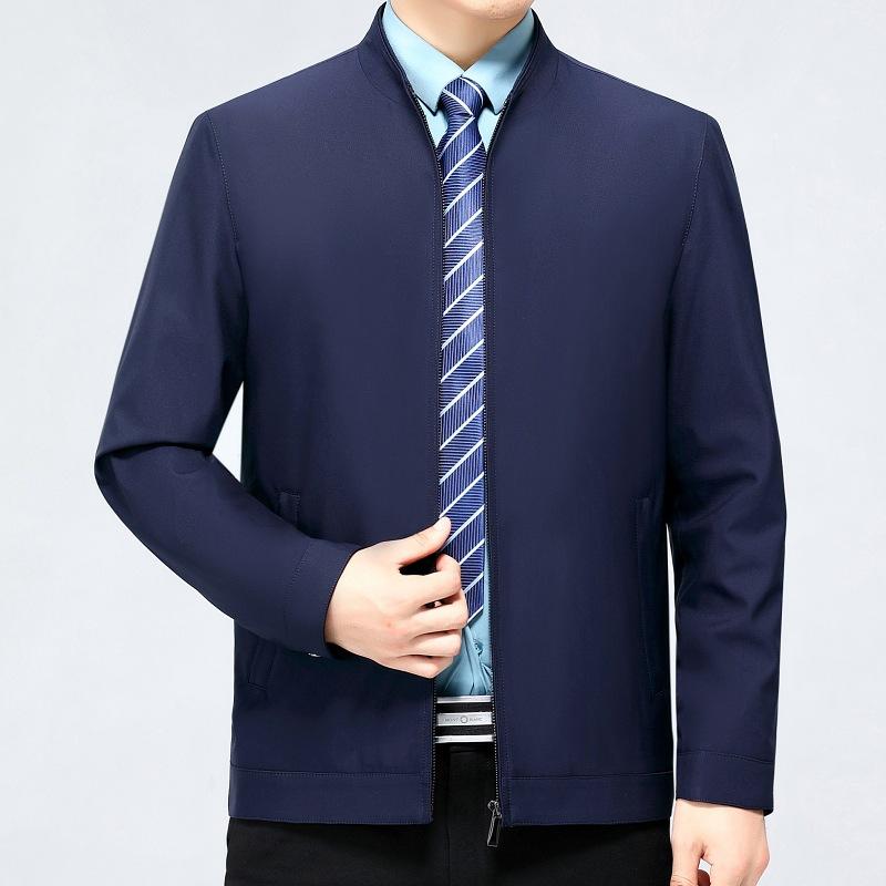 Высококачественная мужская куртка из шелка тутового шелкопряда на весну и осень с воротником-стойкой и застежкой-молнией, деловая повседневная одежда для папы, топ для мужчин среднего возраста 205
Высококачественная мужская куртка из шелка тутового шелкопряда на весну и осень с воротником-стойкой и застежкой-молнией, деловая повседневная одежда для папы, топ для мужчин среднего возраста 205