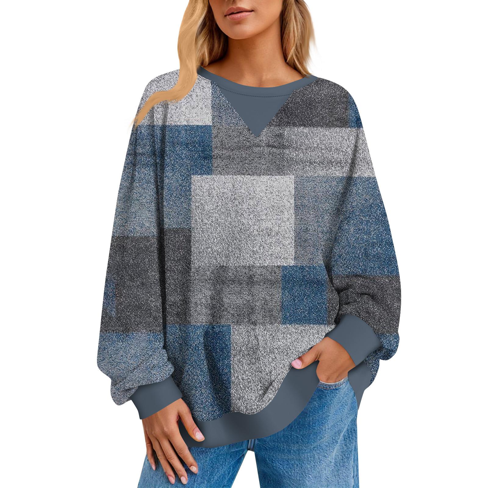 Жіночий повсякденний пуловер у смужку, сорочка з довгим рукавом, великий світшот S синій
Жіночий повсякденний пуловер у смужку, сорочка з довгим рукавом, великий світшот S синій