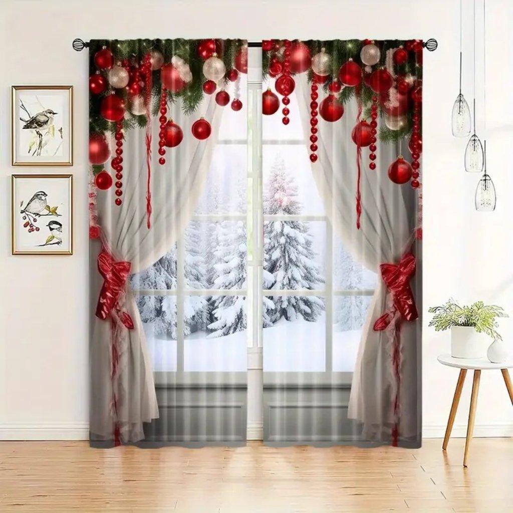 Комплект из 2 шт. Праздничные рождественские шторы - дизайн со снежинками и эльфами, светонепроницаемые шторы из полиэстера для гостиной, спальни, кухни, 66W164H(CM)x2Panel&Grommet Top
Комплект из 2 шт. Праздничные рождественские шторы - дизайн со снежинками и эльфами, светонепроницаемые шторы из полиэстера для гостиной, спальни, кухни, 66W164H(CM)x2Panel&Grommet Top