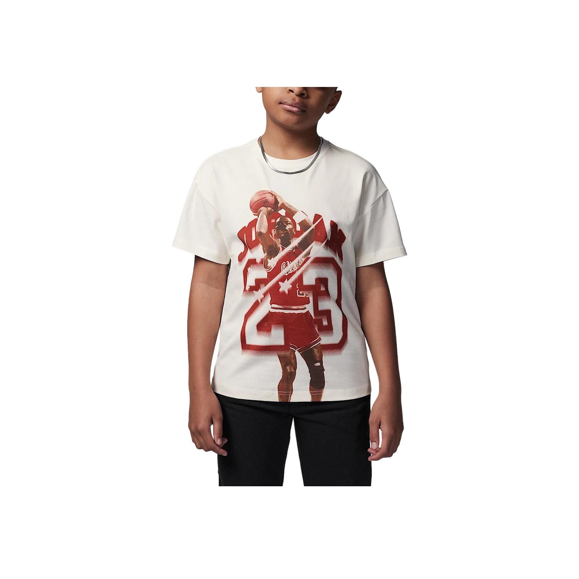Jordan T-Shirt Jumpman 23 40th Anniversary Series Comfortable Soft Short Sleeve Kids Tops Sail-White IB9272-133 L
Jordan T-Shirt Jumpman 23 40th Anniversary Series Comfortable Soft Short Sleeve Kids Tops Sail-White IB9272-133 L