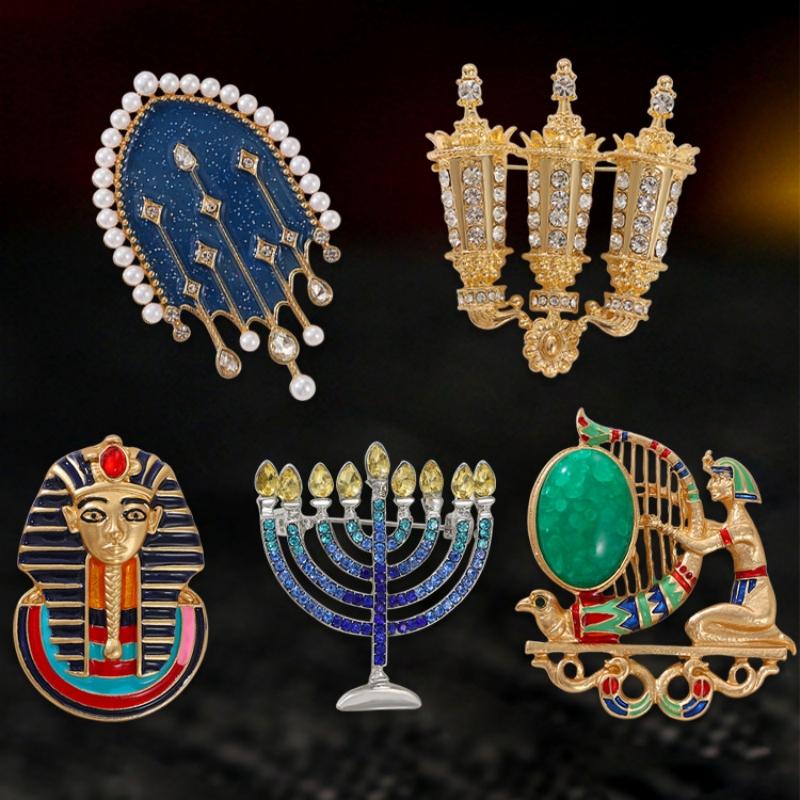 Vintage Palace Style Women Men Fashion Candle Pharaoh Badges Pin Retro Baroque Unisex Crystal Luxury Design Brooch Buckles WHITE
Vintage Palace Style Women Men Fashion Candle Pharaoh Badges Pin Retro Baroque Unisex Crystal Luxury Design Brooch Buckles WHITE